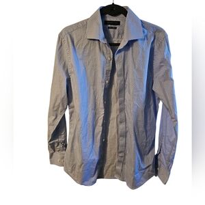 TOMMY HILFIGER Blue Patterned Button-Down Shirt, Men's, Size M - NWOT